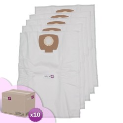 Vacuum cleaner bag compatible with Nilfisk Alto Aero 20-11, 20-21, 26-21, 25-21, 26-01. - Alternative Ref Nilfisk 302002404 - Carton of 10 pockets of 5 microfiber bags