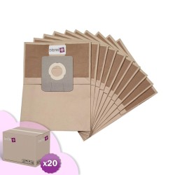 Vacuum cleaner bag compatible with Argos 966, 1404, 1183, 1415 - ICA SOTECO: Box, Base 101, G16P, GP1 / 16 Eco B, GP1 / 18 Eco B, Junior 103, SA148, YES 202, Yes Box, YES PRO. etc. - Carton of 20 pockets of 10 paper bags