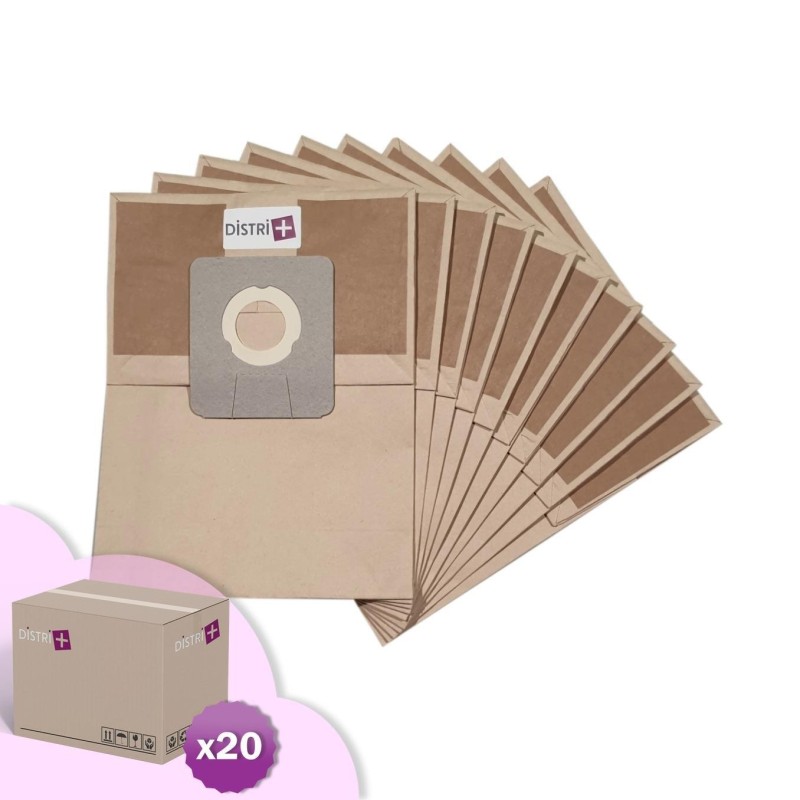 Vacuum cleaner bag compatible with Argos 966, 1404, 1183, 1415 - ICA SOTECO: Box, Base 101, G16P, GP1 / 16 Eco B, GP1 / 18 Eco B, Junior 103, SA148, YES 202, Yes Box, YES PRO. etc. - Carton of 20 pockets of 10 paper bags