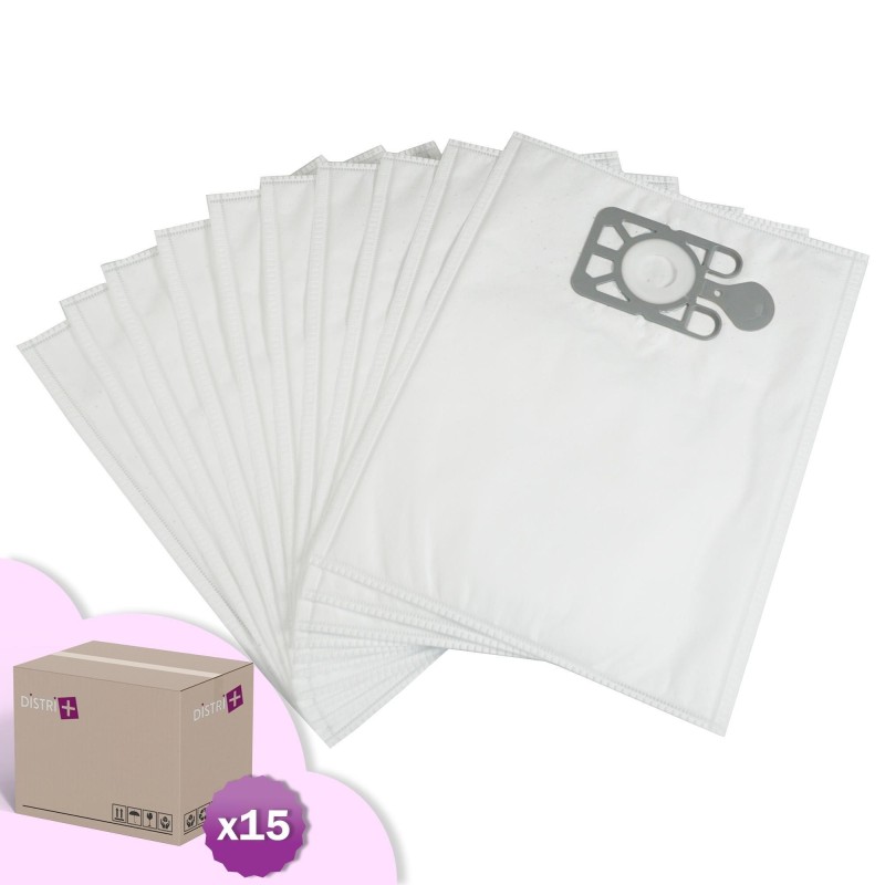 Bolsa de aspiradora compatible con NUPRO NUPRO 180, NUV180, HENRY, NVM1B. - Cartón de 15 bolsillos de 10 bolsas de microfibra