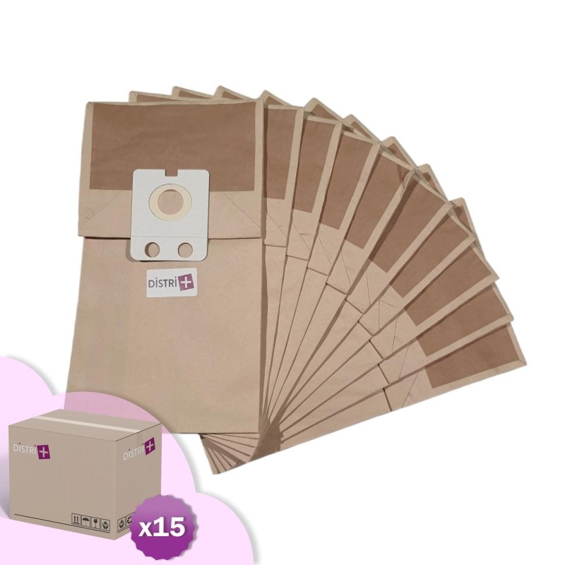 Nilfisk VP300, GD1000, GD1010, bolsa de vacío compatible, Familia ... - Cartón de 15 bolsillos de 10 bolsas de papel.