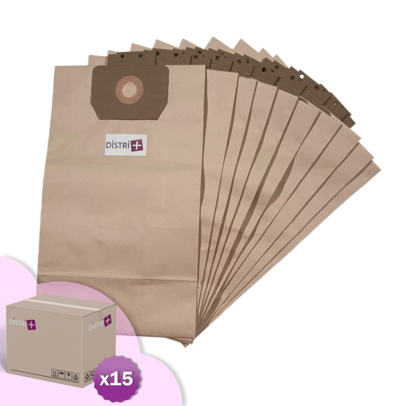 Bolsa de vacío al vacío con Taski Vento 8, Bora, Baby Bora - CleanFix S10, S12 ...- Cartón de 15 bolsillos de 10 bolsas de papel