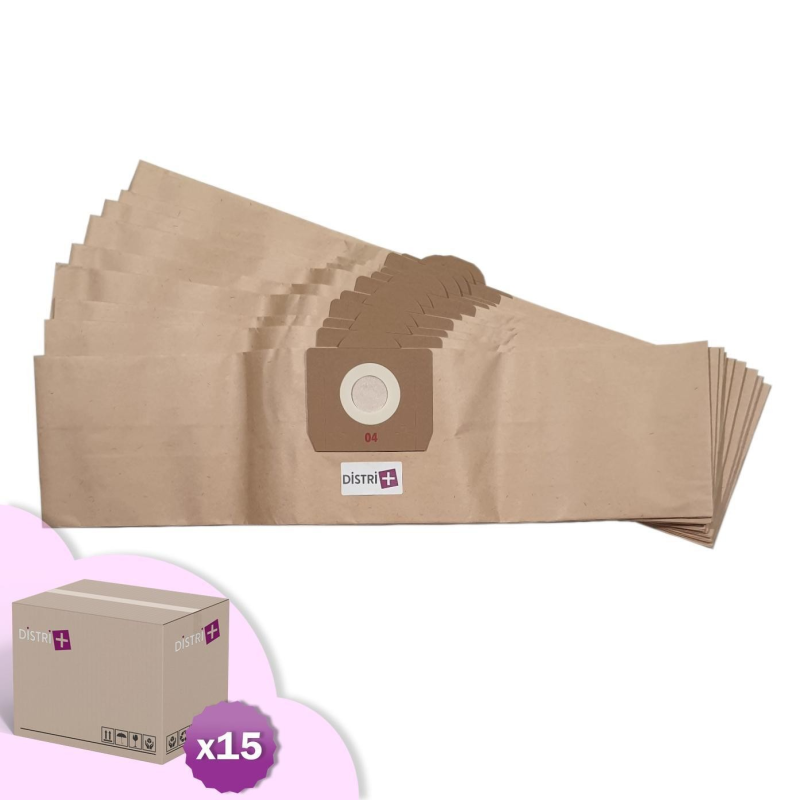 Gansow 10EP, G16P, G9P - Bolsa de aspiradora de Soteco ICA: Caja, GP1 / 16 ECO B, SA147 ... Cartón de 15 bolsillos de 10 bolsas de papel
