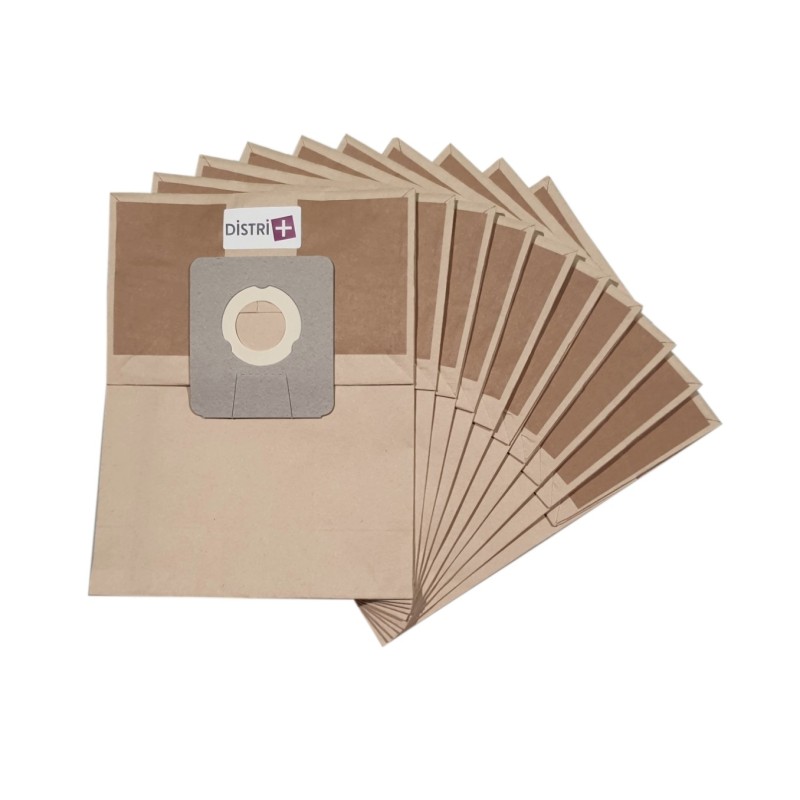 Bolsa de aspiradora compatible con Argos 966, 1404 - ICA Soteco: Caja, Base 101, G16P, etc. - Bolsa de 10 bolsas de papel