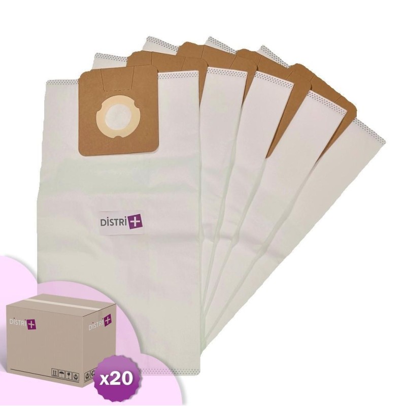 Vacuum cleaner bag compatible with Argos 966, 1404, 1183, 1415 - ICA SOTECO: Box, Base 101, G16P, GP1 / 16 Eco B, GP1 / 18 Eco B, SA148, YES 202, Yes Box, YES Pro. etc. - Carton of 20 pockets of 5 microfiber bags