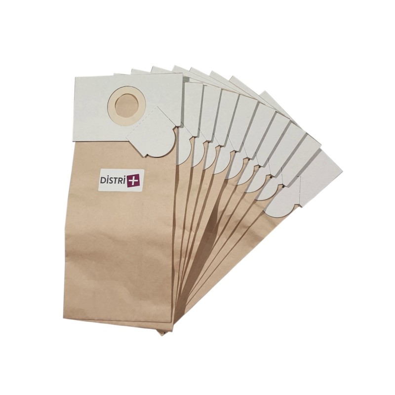 Clarke AB - Bolso de vacío compatible con Fakir / Nilco: 110, 1107, Eagle 450 - WeTrok: Karpawel 350 y 450 etc - 10 bolsas de papel