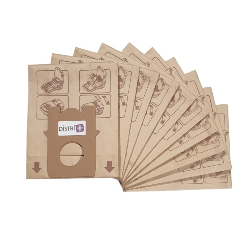 Vacuum cleaner bag compatible with Bauknecht TA, TE - Boreal- Express- Holland Electro 5000, 6000 (series) ... - The pouch of 10 paper bags