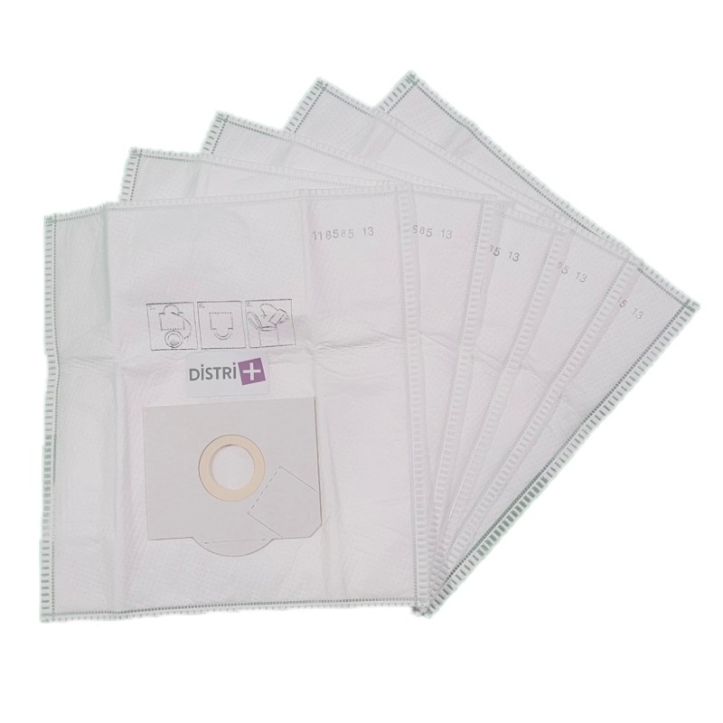 Bolsa de aspiradora Rowenta RB01, RB33, RS05 a 09 - Chromex CH248 - Longha Calor- ... - 5 bolsas de microfibra