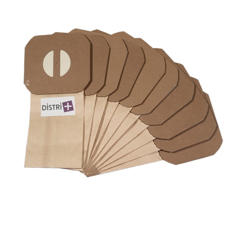 Sac aspirateur compatible avec ELECTROLUX D108, E2, E22, LUXOMATIC, Z100 S, Z101, Z102, Z118, Z90, Z98 - La pochette de 10 sacs papier