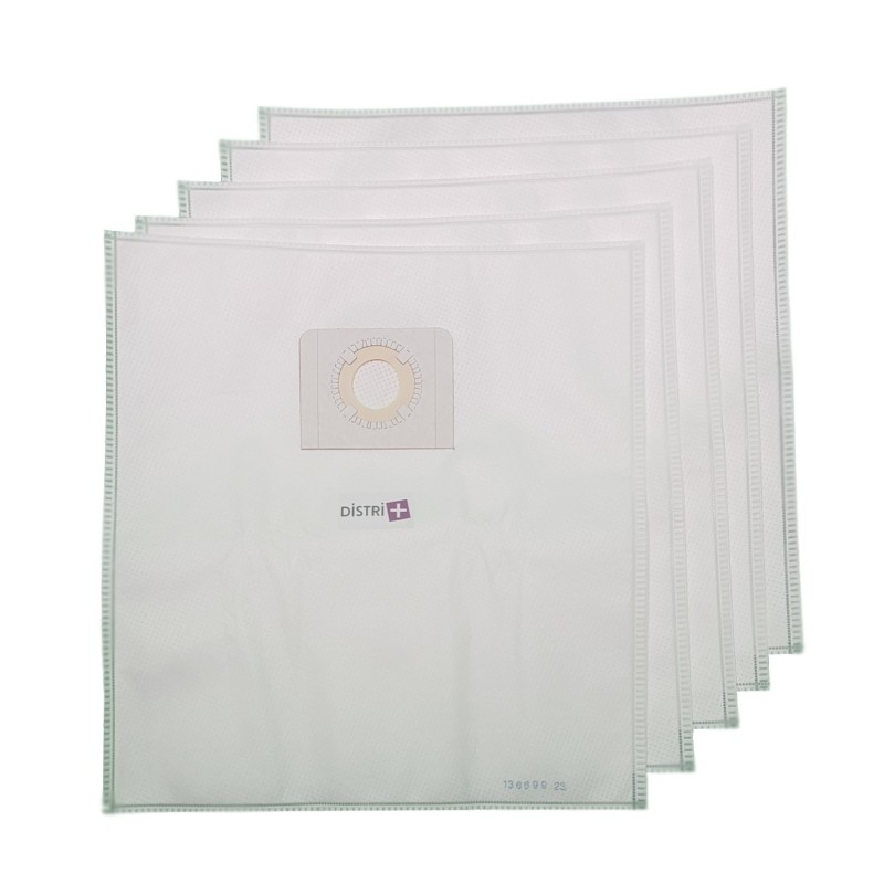 Vacuum cleaner bag compatible with Karcher NT20 / 1 AP, 69074690 - Bosch Gas 15, Gas20 - Flex VC21 LMC ... - The 5 microfiber bag pocket
