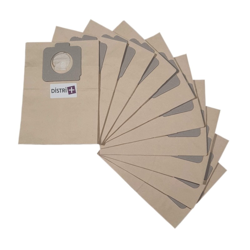 Vacuum cleaner bag compatible with Moulinex B46, B47, B48, B49, Compact 206 to 214 ... - KRUPS 910, 912, 943 - The pouch of 10 paper bags
