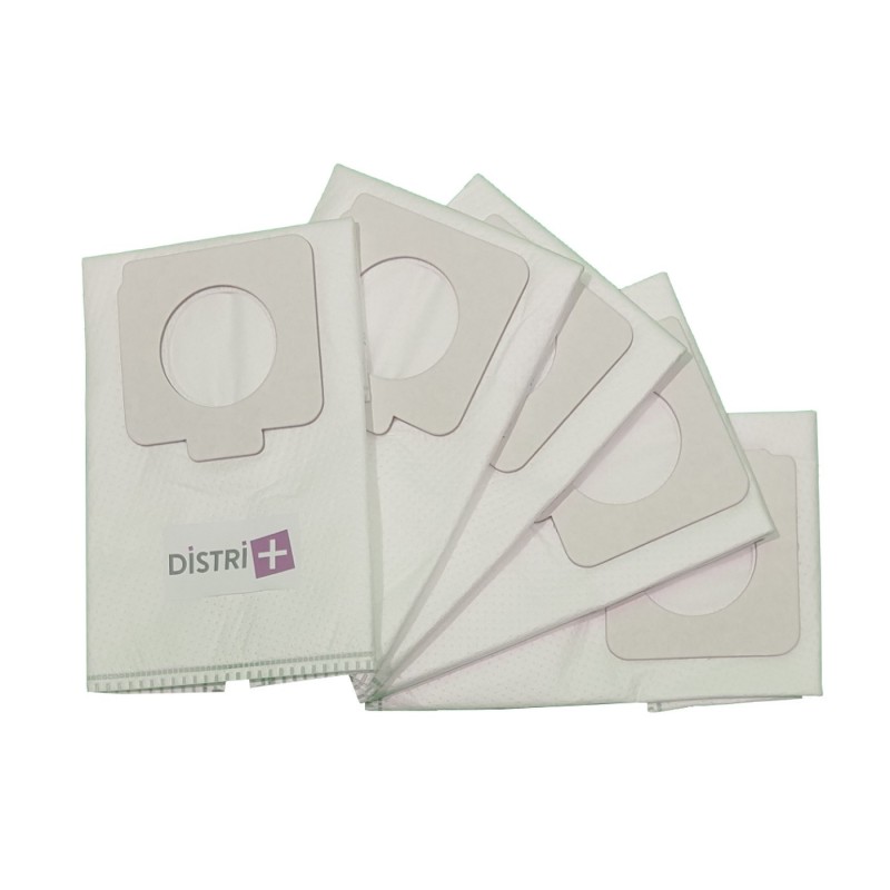 Bolsa de aspiradora Moulinex B46, B47, B48, B49, Compacto 206 a 214 ... - Krups 910, 912, 943 - 5 Bolsas de microfibra