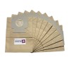 Vacuum cleaner bag compatible with Miele: S125, S126, S127, S128, S129, S130, S131, S132, S133 to S139 ... - The pouch of 10 paper bags