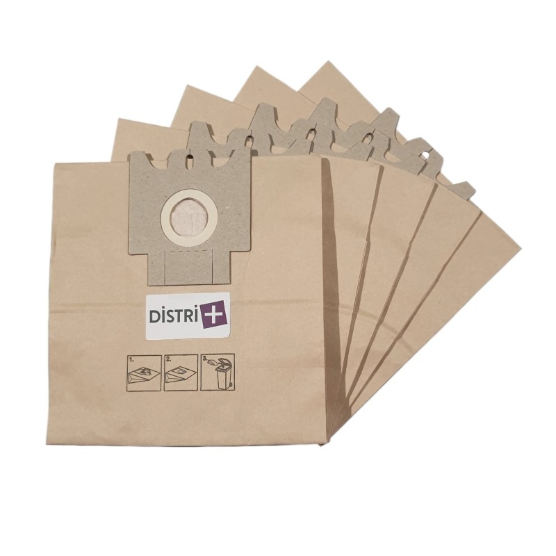 Vacuum cleaner bag compatible with Miele FJM, S241i to S261I, Complete C3 - Compatible with Hoover Arianne, FreeMotion, H30 ... - The cover of 5 paper bags