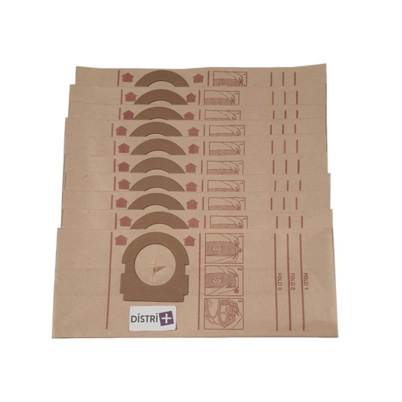 Vacuum cleaner bag compatible with Hoover 0505, 2107, 2116, ball, ...- Aquavac 862, 867- BOSCH SB5, SB5010- The pouch of 10 paper bags