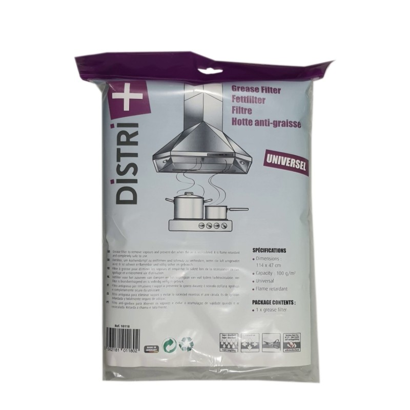 Filtro anti-grasa universal para capilla de corte - 114 x 47 cm