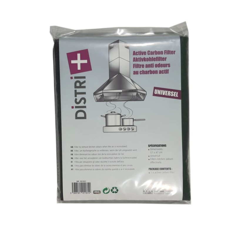 Filtro de olor anti-olor universal para capilla de corte - 57 x 47 cm