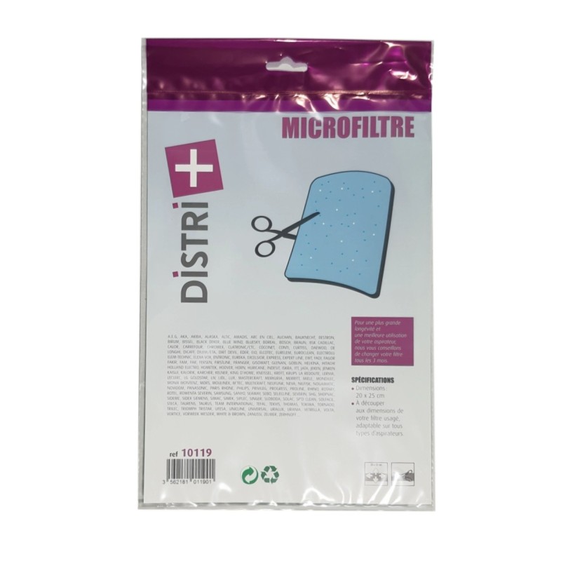 Microfiltro / Filtro universal para corte de vacío - la placa 200x2mm 250x