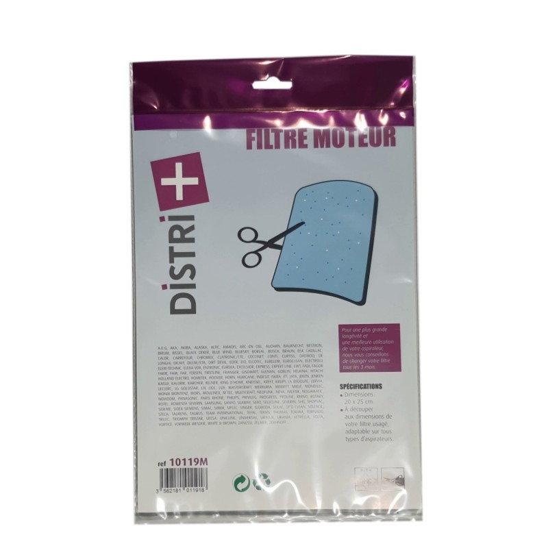 Filtro de motor universal para corte de vacío - la placa 250x200x4mm
