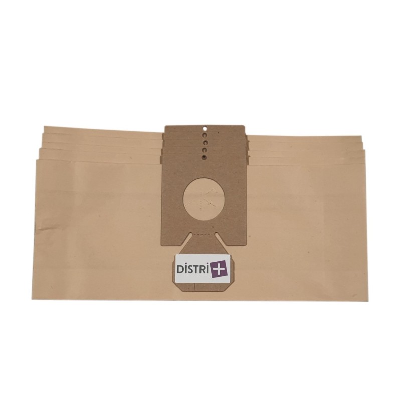 Vacuum cleaner bag compatible with Delonghi 1200 domo compact - from Sina et403 - Hitachi 4800, CV5100 to CV5700 ... - Pouch of 5 paper bags