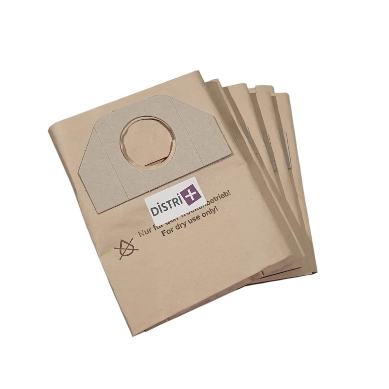 Vacuum cleaner bag compatible with Moulinex - Karcher MV3, WD3, WD3000 to WD3329 - Hoover H39, H45 / Electrolux E26. - The cover of 5 paper bags