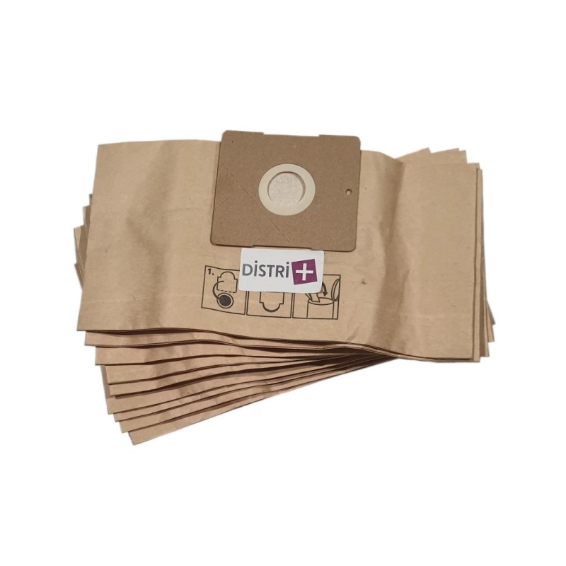 Vacuum cleaner bag compatible with AFK BS1500, BS2000 - BESTRON DVC1800 E, DVC2020 - from Sina: VC9902E ... - The pouch of 10 paper bags