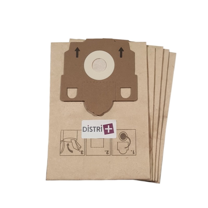 Vacuum cleaner bag compatible with Tornado Serenys 2810 to 2891, Magnum 4000 - Volta Gemini, U2810, U2830 ... - The pouch of 5 paper bags