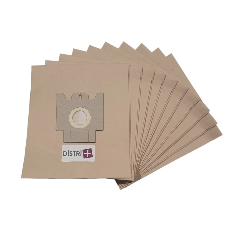 Bolsa de aspiradora compatible con Hoover Telios, sensorial, Amigos, H30, H52, H60.- 10 bolsas de papel Bolsas
