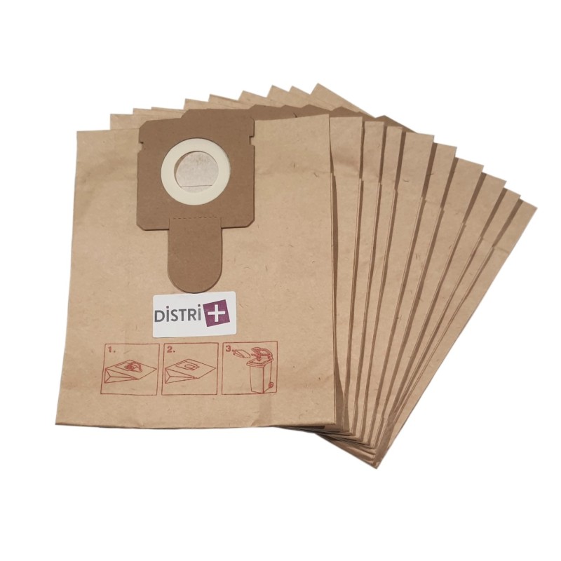 Compatible vacuum cleaner bag with Curtiss ATB14, Optima, Primo, Solo - Kneissel Rondo, UC2, UC3, VT15 ... - The 10 paper bag pocket
