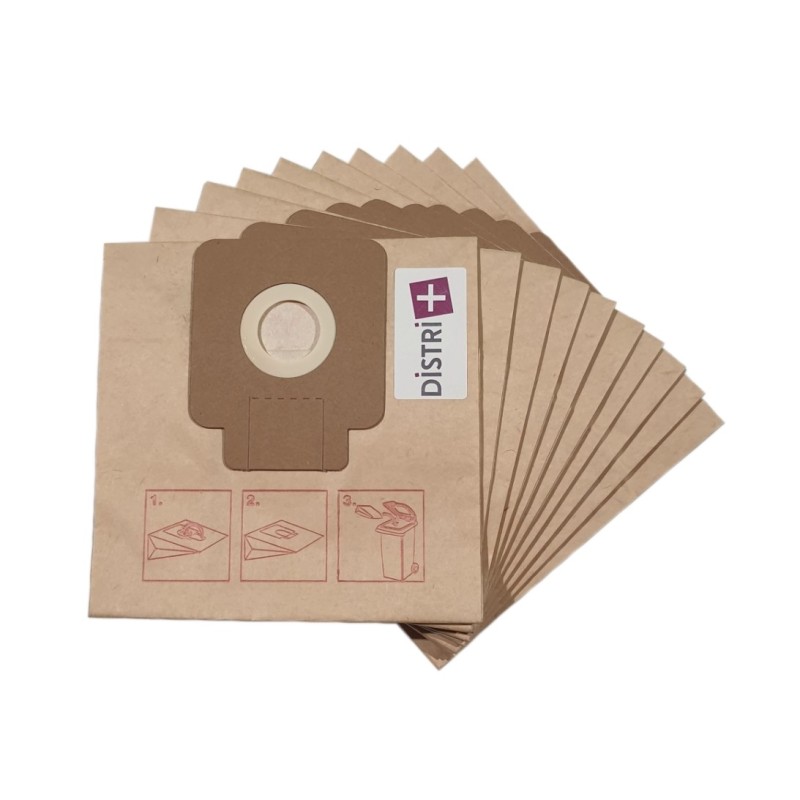 Vacuum cleaner bag compatible with Hoover FreeSpace, Captor, Brave, Capture, H58, H63, H64, Sprint, Flash.- 10 Paper Bags Pouch