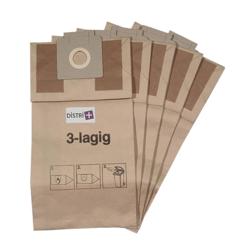 Bolsa de aspiradora compatible con Karcher T12 / 1, 3.904-315.0, 6.904-312.0- La portada de 5 bolsas de papel.