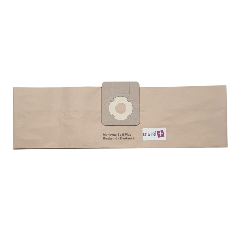 Sac aspirateur compatible avec Sorma 510, Sorma 520 - Wetrok Monovac 6... - pochette de 10 sacs papier