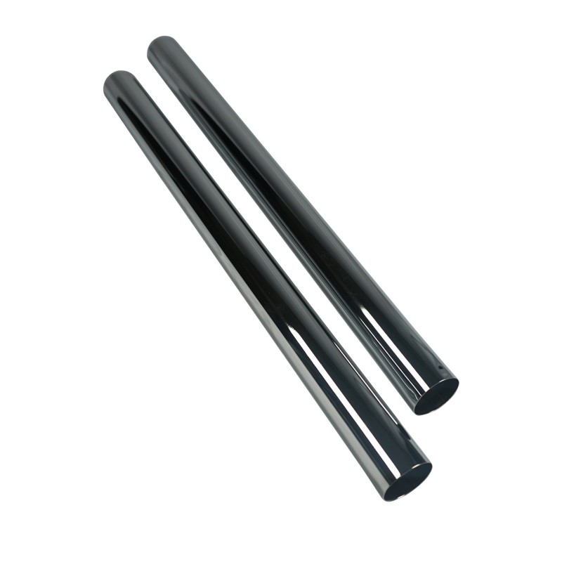 Lote 2 Tubos de metal en acero cromado para aspiradora - Diámetro: 37 mm - Longitud 50cm