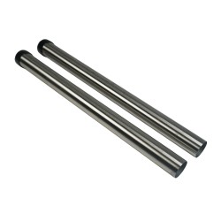 Set von 2 metallverchromten Stahlrohren für den Staubsauger - Durchmesser: 38mm - Länge 47cm