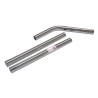 Lote de 2 tubos + 1 Codo de acero cromado para aspiradora de tareas, numática ... - Diámetro: 38mm