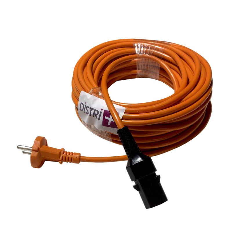 Compatible supply cable for V vacuum cleaner Nilfisk VP300, VP600, Saltix 10, 107402901, 107402676 - Tennant V6 ... Length 15m - - Cardboard of 10 cables