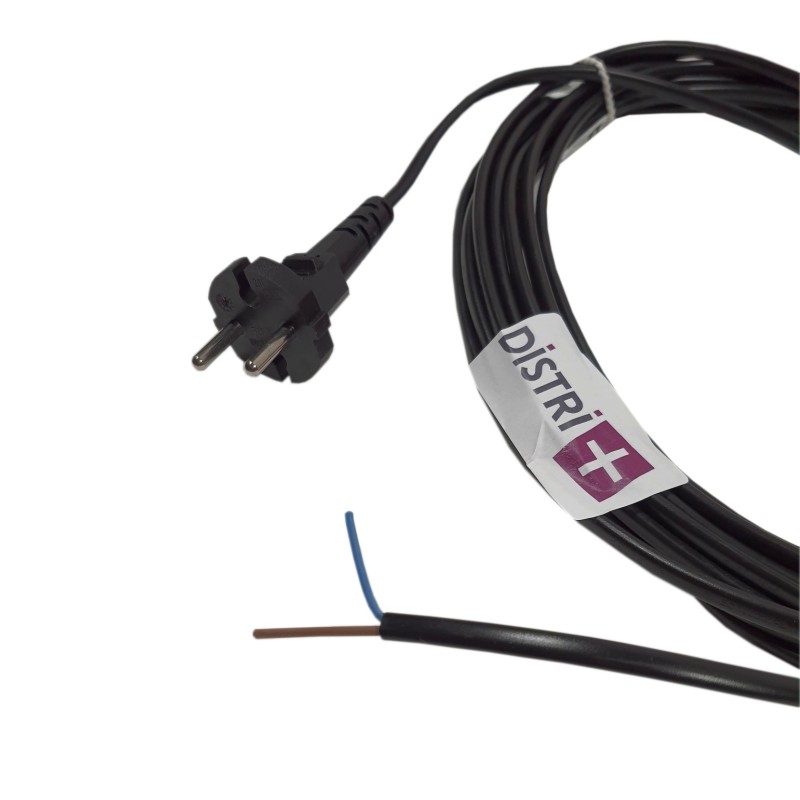 2x0.75 Cable de alimentación en 9M para Hoover 09595589 - Philip FC9060, FC9088, Joya, Mobilo ... - 432200607390 - Cartón de 10