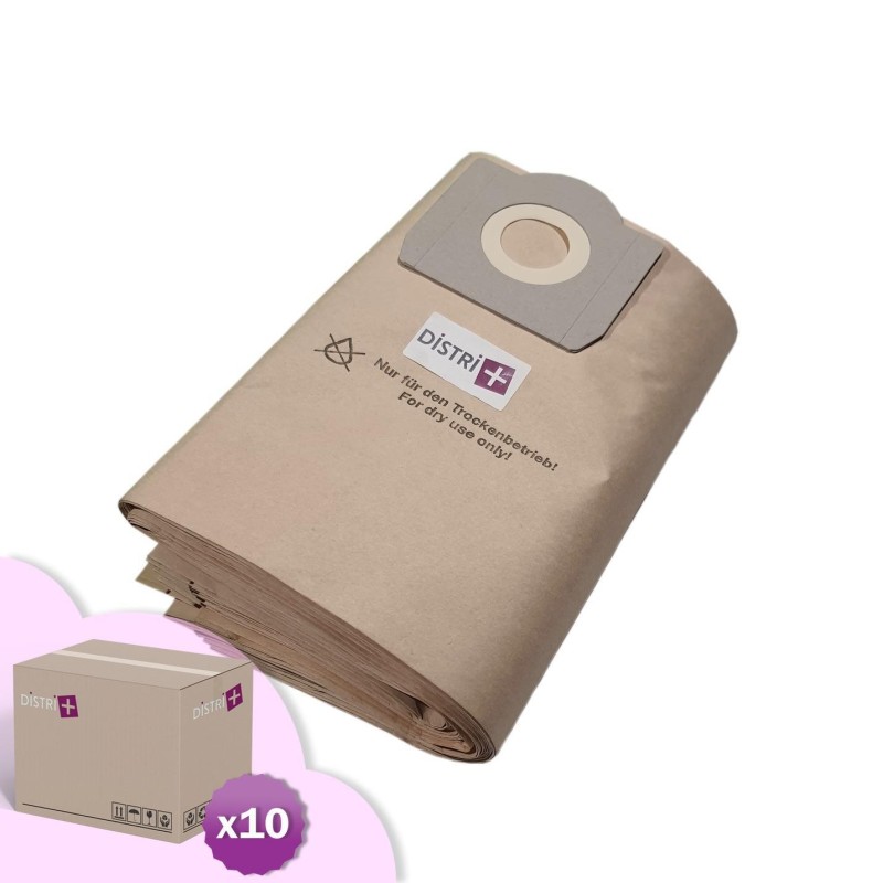 Bolso de vacío ICA / IPC / SOTECO SA338, YP1 / 27, GP1 / 27, YS1 / 27 - Rowenta Voraca, ZR80 ... - Cartón 10 bolsillos de 10 bolsas de papel