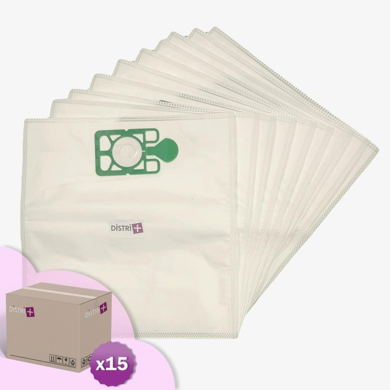 Vacuum cleaner bag compatible with Numatic NVM2A, NVM2B, NVM2C, Charles, Georges, NVQ370.- The 10 microfiber bag pouch - Carton of 15 pockets of 10 paper bags