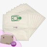 Vacuum cleaner bag compatible with Numatic NVM2A, NVM2B, NVM2C, Charles, Georges, NVQ370.- The 10 microfiber bag pouch - Carton of 15 pockets of 10 paper bags