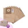 Compatible vacuum cleaner bag with Eurosteam Dorsal 44168, 122AD, 127AD, 128AD, 129AD, 145AD - Taski Dorsalino, 8504190. etc. - Carton of 25 pockets of 10 paper bags