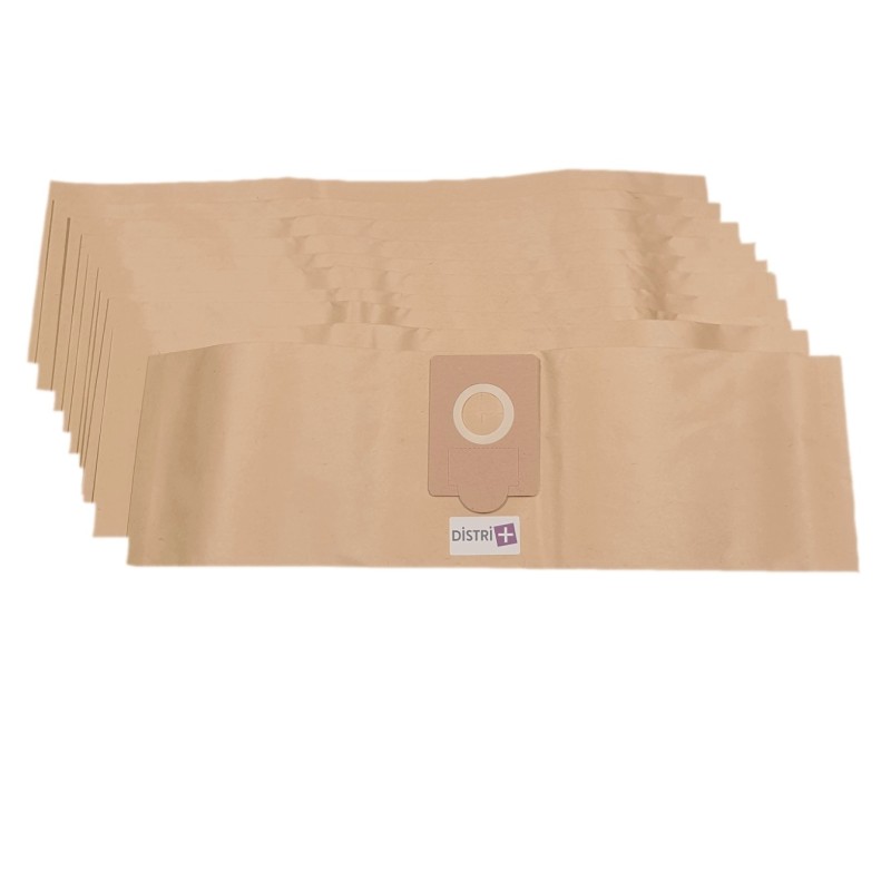 Sac aspirateur compatible avec LAVOR : WHISPER P8, WHISPER V8...- 37520115 - La  pochette de 10 sacs papier pour aspirateur