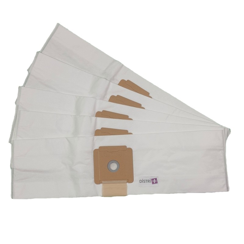 Sac aspirateur compatible avec GHIBLI : 6511051, AS 6, D 12, 6582030, POWER D – TODEMINS : AS 6 - Pochette de 5 sacs microfibre