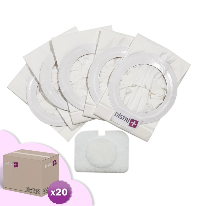 Bolsa de vacío de Nilfisk GD5, Adgilidad 6XP, Volver VACA 6 - Progress QuatterVac. - Cartulina de 20 x 5 bolsas de papel