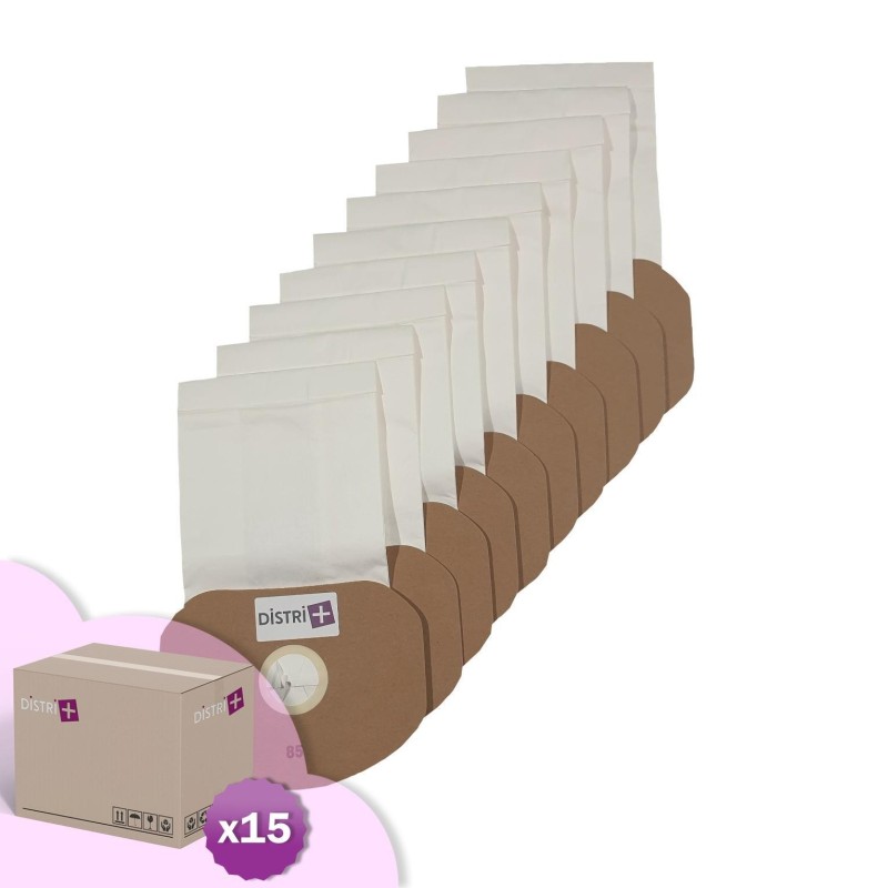 Vacuum cleaner bag compatible with Truvox VBP, Valet Backpack - ICA / SOTECO SPC Dorsal - Tennant V-BP7. - Carton of 15 pockets of 10 paper bags