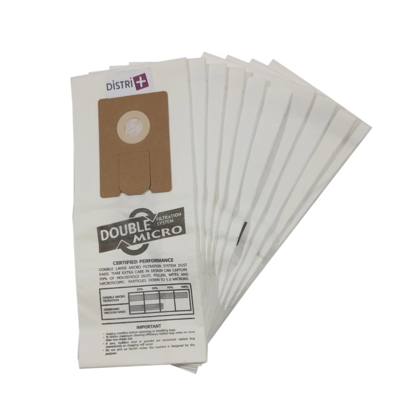 Bolsa de aspiradora VVUVOX VSMU, VALETE MOTOR MOTOR UPRIGHT, VCU, VBU, VUV-QD / Tennant V-SMU-36 - 10 Bolsas de papel