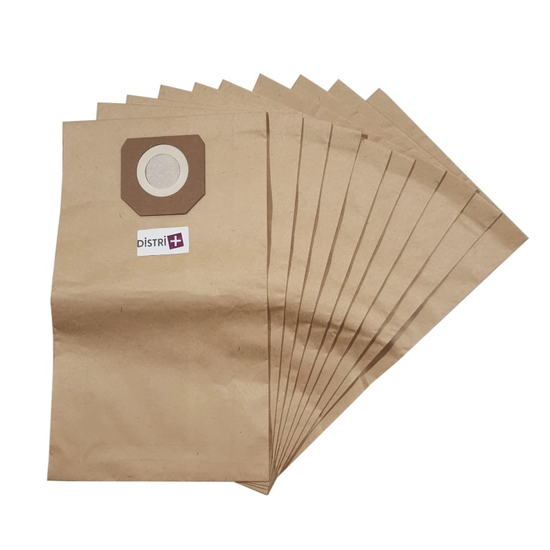 Bolsa de aspiradora compatible con Fantom PROMIDI 120P, Proaks 120k - 10 bolsas de bolsas de papel