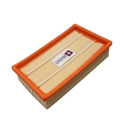 Pleated Flat Filter for Vacuum Cleaner Karcher NT 20/1, NT25 / 1, NT35 / 1, NT45 / 1, 69042060. - Set of 1 filter