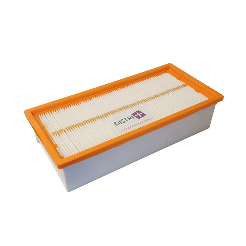 Filtro plano de poliéster plisado Compatible para aspiradora Karcher NT65 / 2, NT72 / 2, NT75 / 2, 69042840, 6.904-284.0 - Lote de 1 filtro