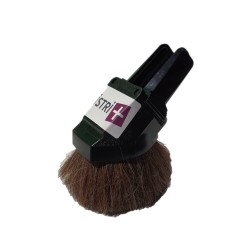 2 in 1 brush Round Furniture in horsehair + triangular sucker for vacuum cleaner ranging on 32mm diameter tubes
